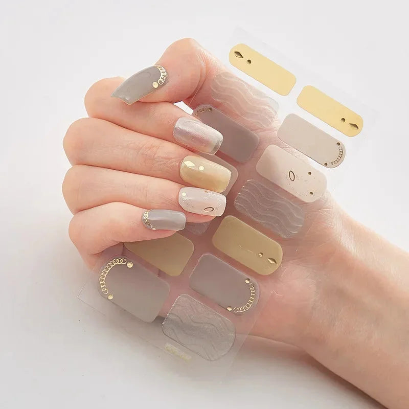 Autocollants D’Art Des Ongles 3D Pour Des Ongles Festifs Faciles — Contour Marron, photo 13